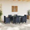 Sodo stalas Antracitas 150 x 100 x 73 cm poliratanas