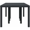 Sodo stalas Antracitas 250 x 100 x 73 cm poliratanas