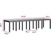 Sodo stalas Antracitas 350 x 100 x 74 cm poliratanas