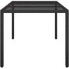 Sodo stalas Juoda 150 x 90 x 75 cm poliratanas