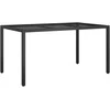 Sodo stalas Juoda 150 x 90 x 75 cm poliratanas