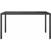 Sodo stalas Juoda 150 x 90 x 75 cm poliratanas