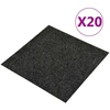 Kilimas 20 pcs Juodas 50 x 50 cm Bitumas