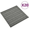 Kilimas 20 pcs Juostuota antracito spalvos 50 x 50 cm