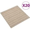Kilimas 20 pcs Juostuota smėlio spalvos 50 x 50 cm