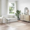 Neslystantis plaukuotas kilimas Kreminė 160 x 160 cm PP