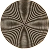 Kilimas, juodas, 90cm, džiutas, rankų darbo, spiralės dizainas