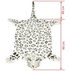 Kilimas leopardas, pliušinis, 139 cm, baltas