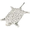 Kilimas leopardas, pliušinis, 139 cm, baltas