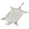 Kilimas leopardas, pliušinis, 139 cm, baltas