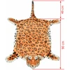 Kilimas leopardas, pliušinis, 139 cm, rudas