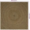 Zoninės kiliminės dangos Juoda 200 x 200 cm Džiutas