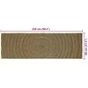 Kilimas Juoda 80 x 250 cm Džiutas