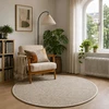 Kilimas Smėlio Ø 120 cm 100% poliesteris 3 mm Plaunamas