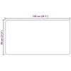 Kilimėlis MARSA Kreminė 80 x 150 cm Poliesteris ir PVC