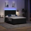 Kiemas lova su čiužiniu su LED Juoda 140 x 190 cm audinys