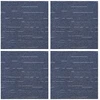 Kilimų plytelė Dryžuota mėlyna 50 x 50 cm 4 pcs PP ir Bitumas