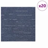 Kilimų plytelė Dryžuota mėlyna 50 x 50 cm 20 pcs PP ir Bitumas