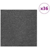 Kilimų plytelė Vidutinė pilka 50 x 50 cm 36 pcs PP ir Bitumas