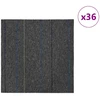 Kilimų plytelė Vidutinė pilka su juostelėmis 50 x 50 cm 36 pcs