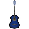 Klasikinė gitara su dėklu pradedantiesiems, mėlyna, 4/4 39"
