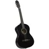 Klasikinė gitara su dėklu pradedantiesiems, juoda, 4/4 39"