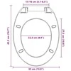 Klozeto sėdynė su soft-close mechanizmu, abrikoso, ovali