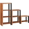 Knygų lentyna 3 pcs Ruda 50 x 30 x 110 cm