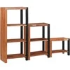 Knygų lentyna 3 pcs Ruda 50 x 30 x 110 cm