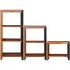 Knygų lentyna 3 pcs Ruda 50 x 30 x 110 cm
