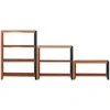 Knygų lentyna 3 pcs Ruda 80 x 30 x 110 cm