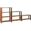 Knygų lentyna 3 pcs Ruda 80 x 30 x 110 cm