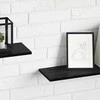 Knygų lentyna 4 pcs Juodas 80 x 20 x 1,5 cm Apdirbta mediena