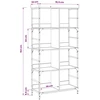 Knygų lentyna Juodojo ąžuolo 78,5 x 33 x 153 cm metalinis PB