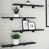 Knygų lentyna 4 pcs Juodas 60 x 10 x 1,5 cm Apdirbta mediena