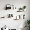 Knygų lentyna 4 pcs Ruda 80 x 20 x 1,5 cm Apdirbta mediena