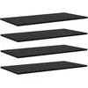 Knygų lentyna 4 pcs Juodas 80 x 40 x 1,5 cm Apdirbta mediena