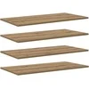 Knygų lentyna 4 pcs Ruda 80 x 40 x 1,5 cm Apdirbta mediena