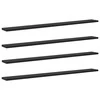 Knygų lentyna 4 pcs Juodas 100 x 10 x 1,5 cm Apdirbta mediena