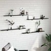 Knygų lentyna 4 pcs Juodas 100 x 10 x 1,5 cm Apdirbta mediena