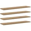 Knygų lentyna 4 pcs Ruda 80 x 20 x 1,5 cm Apdirbta mediena