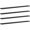 Knygų lentyna 4 pcs Juodas 100 x 10 x 1,5 cm Apdirbta mediena