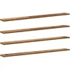Knygų lentyna 4 pcs Ruda 100 x 10 x 1,5 cm Apdirbta mediena