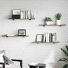 Knygų lentyna 4 pcs Ruda 80 x 20 x 1,5 cm Apdirbta mediena