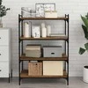 Knygų lentyna 4 pcs Ruda 80 x 40 x 1,5 cm Apdirbta mediena