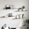 Knygų lentyna 4 pcs Ruda 100 x 20 x 1,5 cm Apdirbta mediena