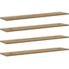Knygų lentyna 4 pcs Ruda 100 x 20 x 1,5 cm Apdirbta mediena