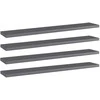 Knygų lentynos plokštės, 4vnt., pilkos, 60x10x1,5cm, MDP
