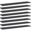 Knygų lentynos plokštės, 8vnt., pilkos, 100x20x1,5cm, MDP