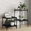 Knygų lentyna 4 pcs Juodas 40 x 40 x 1,5 cm Apdirbta mediena